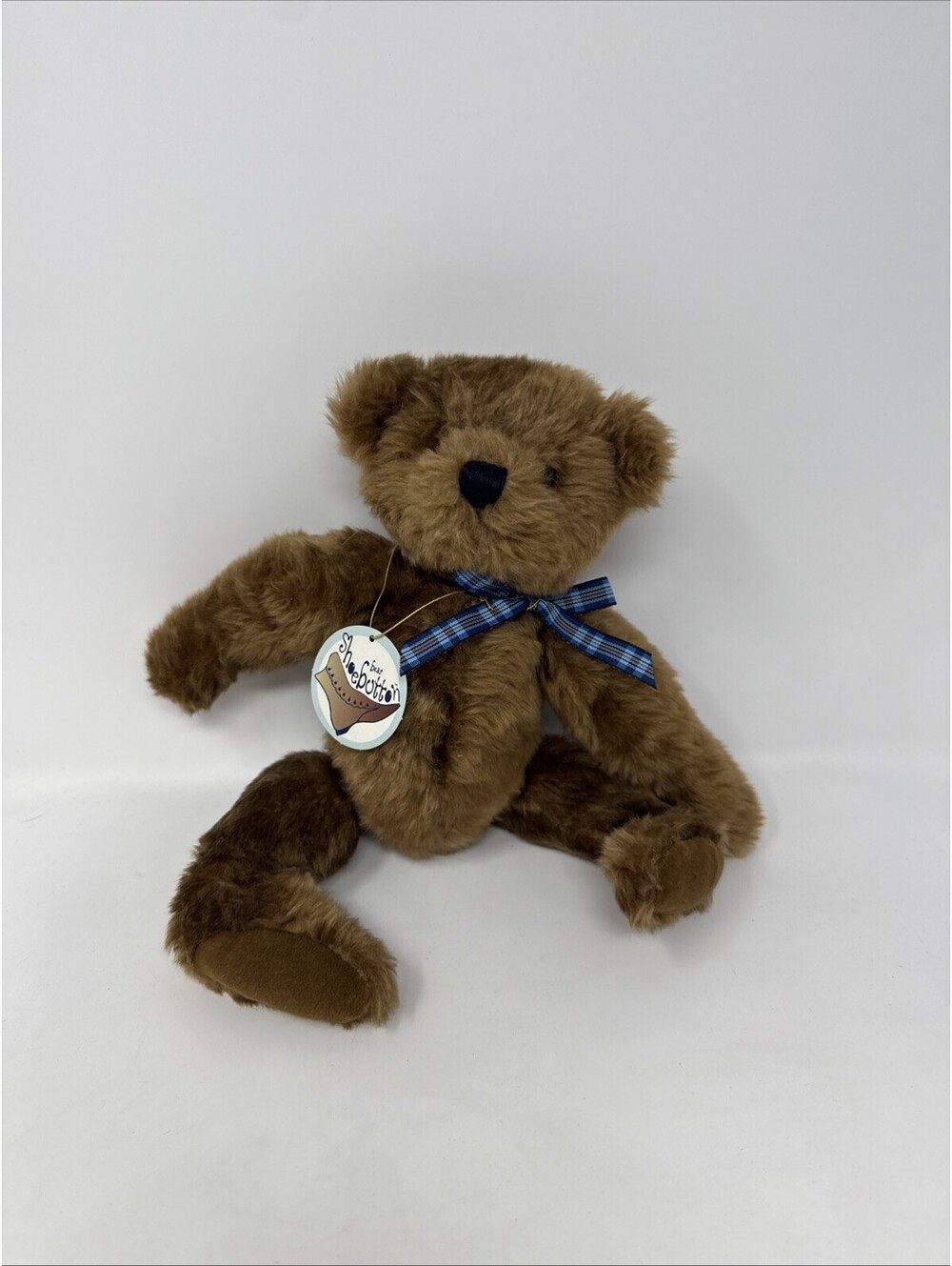 Shoebutton Bear Brown Plush Stuffed Animal